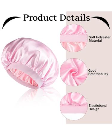 Buy 2-Piece Satin Hair Hood Set - Double-Sided Sleep Caps for Women & Girls | Breathable Bonnets in Black & Pink | Nighttime Hair Protection - Buy Online on GoSupps.com