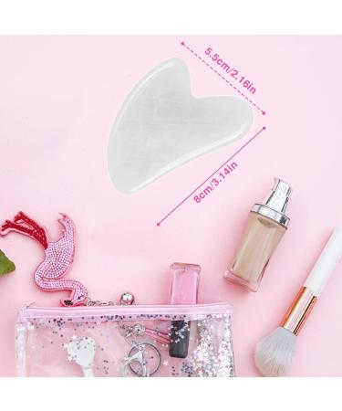 Natural Jade Gua Sha Heart Tool | 100% Natural Stone Massage for Face Eyes & Neck | Skin Care & Relaxation - Buy Online on GoSupps.com