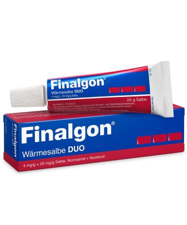 Finalgon heat albees Duo 20 g: warming pain ointment against back pain and neck tension extra strong effect circulatory -circuit -promoting and immediately pain reliever 20g