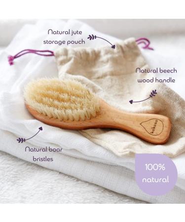 Kokoso Baby Wooden Brush - Natural Bristle for Gentle Hair & Scalp Care - Buy Online on GoSupps.com