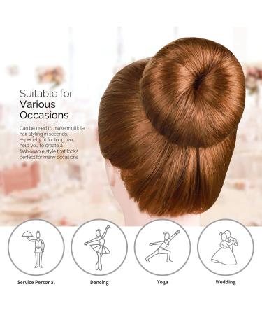 Bouttarro Invisible Hair Nets & U Shaped Pins Set - 50 Mesh Elastic Edge Hair Nets & 40 U Shaped Pins for Ballet Buns, Donut Bun Maker Wig - Light Brown - Buy Online on GoSupps.com