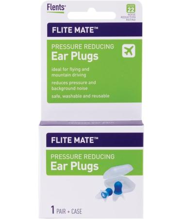 Flents Reusable Ear Plugs for Flying & Mountain Driving | NRR 29 Blue | Reduce Pressure & Noise | Comfort Fit | Made in USA | 1 Pair - Buy Online on GoSupps.com
