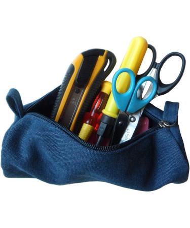 Enyuwlcm Heavy Canvas Stationery Portable Simple Pencil Bag and Practical Durable Compact Zipper Pencil Case 1 Pack Blue - Buy Online on GoSupps.com