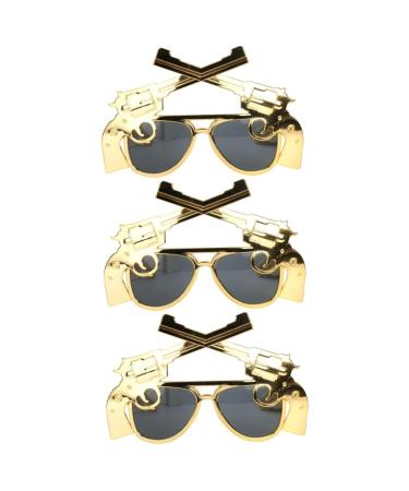 Abaodam 3st toy Make-up make-up make glasses for masquerade dance party glasses Glass deliveries form a prom goldenx3stk mediumx3pcs