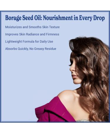 Natural Born Oils Borage Seed Oil 16oz Organic Cold-Pressed Carrier Oil High GLA Vitamins & Minerals Deep Skin Nourishment Hair Vitality - Buy Online on GoSupps.com