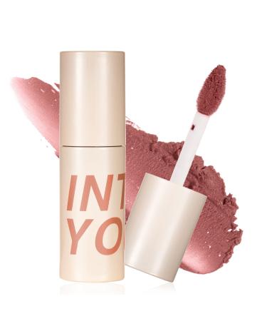 INTO YOU Matte Velvet Lipstick Lip Mud Soft Lightweight Smooth Lip Clay Mousse Non-Stick Lip Gloss for Lips and Cheeks W4