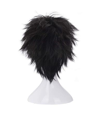 Morvally Short Black Heat Resistant Synthetic Wig for Cosplay & Halloween - Buy Online on GoSupps.com