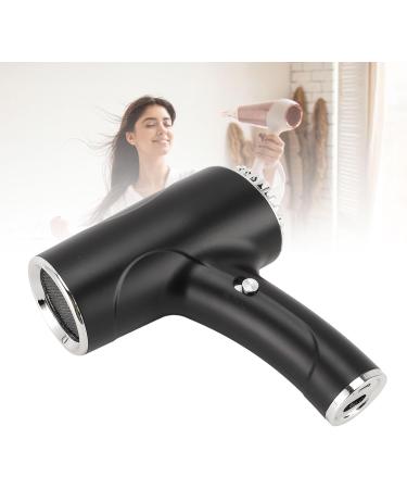 Negative Ionic Hair Dryer - 100W Portable Blow Dryer Fast Drying & Low Noise - Rechargeable 1200mAh for Home & Travel - Professional Black Hair Dryer - Buy Online on GoSupps.com