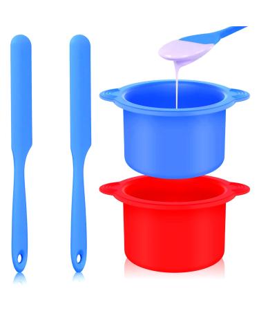 Cxppidy 2 Pcs Silicone Wax Warmer Liner with 2 Pcs Wax Spatula Set  Non-Stick Wax Pot Insert Replacement Silicone Bowl for 14 16 OZ Wax Machine Home Use  Reuse Wax Melt Warmer Liner for Hair Removal