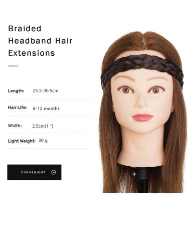SEGO Braided Headband for Women - Adjustable Elastic Hair Band - Boho Style Synthetic Hairpiece - Wide Plaited Braids - Hair Accessories - M 4A - Buy Online on GoSupps.com