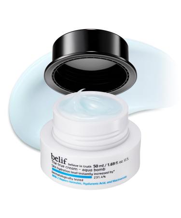 belif Aqua Bomb Daily Niacinamide Hydrating Moisturizer Lightweight Plumping Facial Cream with Hyaluronic Acid & Squalane Cooling Effect Anti-Aging Korean Skincare 1.68 fl oz (50ml) New Formula 1.68 Fl Oz (Pack of 1)