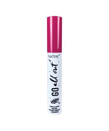 Technic Go All Out Length & Define Mascara - Lengthening Mascara With a Flexible Tapered Wand For Maximum Emphasis & Definition. Vegan Formula In Deep Black Which Does Not Flake or Smudge. 13ml