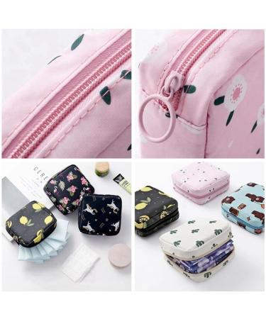 Yurosiay Women's Portable Tampon Storage Bag - Waterproof Mini Organizer for Menstruation - Stylish Black Zipper Pocket for Girls - Buy Online on GoSupps.com