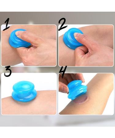 Silicone Cupping Glasses Set - 4pcs Anti-Cellulite Massager | Effective Cupping Therapy for Pain Relief & Anti-Aging - Buy Online on GoSupps.com