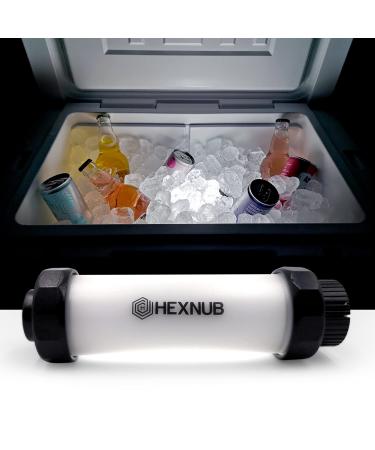 HEXNUB Cooler Box Light, Waterproof Rechargeable LED Light Compatible with YETI, RTIC, ORCA, Igloo, Coleman Ice Chest, Magnetic Base, Great for Outdoor Events, Parties Camping Fishing Hunting Boating