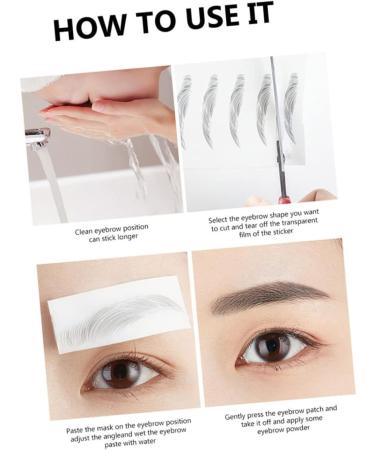 Angoily 5pcs Eyebrow Stickers Eyebrow Grooming Shaping Makeup Sticker Imitation Eyebrow Artificial 6d Set - Buy Online on GoSupps.com