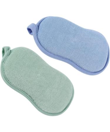 Outanaya 2pcs Face & Body Exfoliator Brush Set | Kids Bath Sponge | Loofah & Shower Ball Exfoliating Kit - Buy Online on GoSupps.com