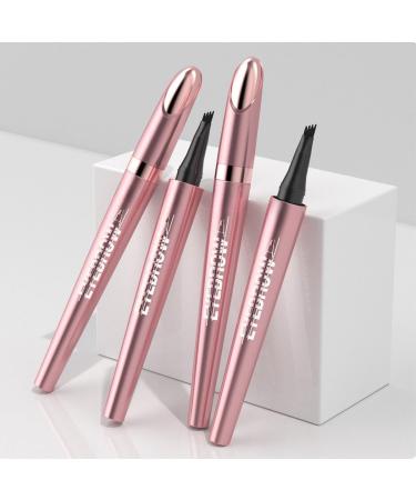 Magic Eyebrow Pencil 4 Tips Eyebrow Pen 3D Waterproof Long Lasting Eyebrow Pencil for Natural Makeup Makeup Tools (Grey) - Buy Online on GoSupps.com