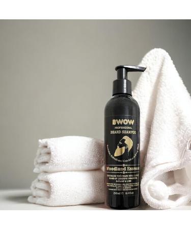 BWOW Professional Beard Shampoo for Men - Refreshing Cleanse and Condition Revitalising Lebanese Cedarwood Bay Leaf & Lime - Vegan Woodland Essence 250ml Infused with Lebanese Cedarwood Bay Leaf & Lime offering a vibrant sensory experience tailored for th - Buy Online on GoSupps.com