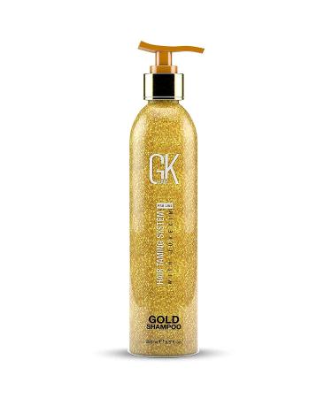 Buy GK Hair Global Keratin Gold Shampoo 250ml - Free Moisturizing Conditioner 10ml | Nourish & Protect Hair with Argan Oil & Shea Butter | International Shipping - Buy Online on GoSupps.com