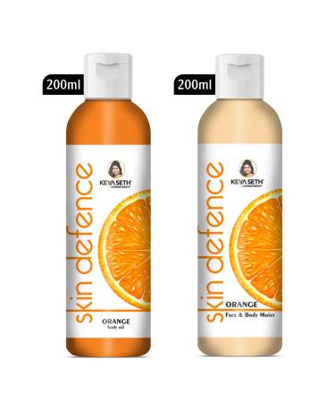 Keya Seth Aromatherapy Winter Skin Care Combo - Vitamin C Body Oil & Moisturizer | 200ml Each - International Shipping Available - Buy Online on GoSupps.com
