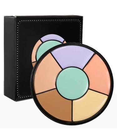 Color Corrector Palette  6 in 1 Concealer Contour Palette  Color Corrector for Dark Circles Redness  Brighten  Cream Concealer  Color Correcting Palette Full Coverage Concealer Make Up Kit(01) 1