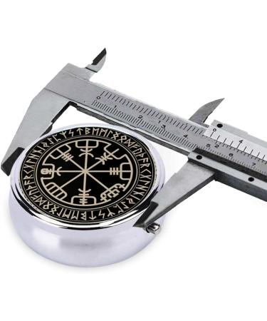 Magical Norse Runes Compass Metal Pill Box Portable 3-Compartment Travel Case | Stylish & Functional Design - Buy Online on GoSupps.com