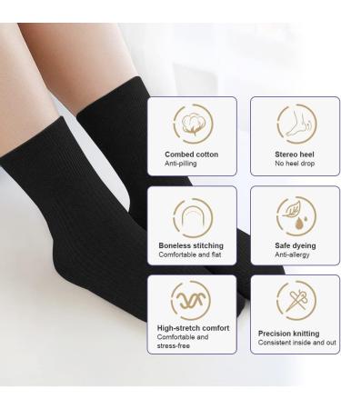 Diabetic Ankle Socks for Men & Women-Wide Non Binding Socks Quarter Length Socks for Women & Men (4PAIRSBLACK) - Buy Online on GoSupps.com