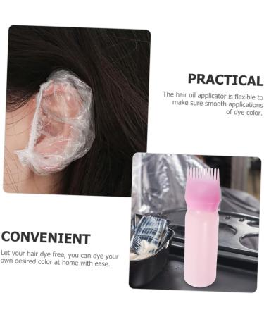 FRCOLOR 1 Set Plasticard Plasticade Hair Bleaching Tool Flexible Applicator Hair Oil Hair Dye Kit Hair Dye Tools Root Comb Applicator Bottle Hairstyling Gloves Hair Bleach Kit 6.9x4.8cm Pink - Buy Online on GoSupps.com