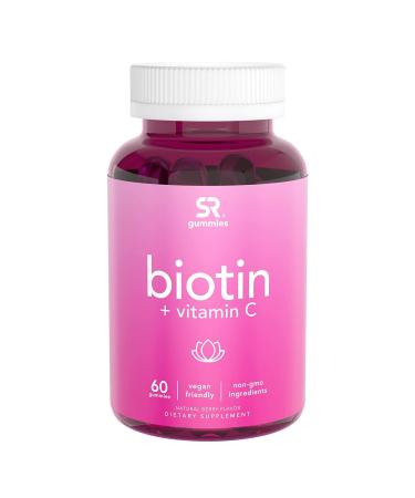 Sports Research Biotin + Vitamin C Natural Berry  60 Gummies