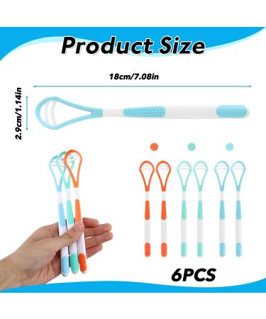 6-Piece Tongue Cleaner Set | BPA-Free Tongue Scrapers for Adults & Kids | Effective Bad Breath Relief & Oral Hygiene | Choice of 6 Colors - Buy Online on GoSupps.com