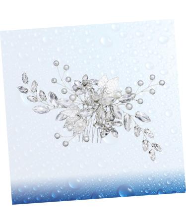 Housoutil Hair Accessories Wedding Flower Hair Comb Bride Headpieces for Wedding Crystal Headpiece Clip Wedding Hair Comb Insert Comb Tiara Elegant Headdress Hairpin Grace Women's - Buy Online on GoSupps.com