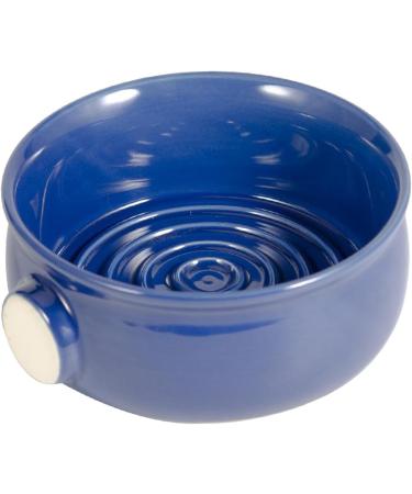 Geardeangloow Luxury Blue Ceramic Shaving Bowl - Wide Mouth Soap & Cream Holder for Men - Buy Online on GoSupps.com