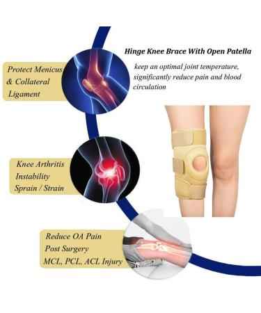 Knee Stabilizer Support & Compression Relief for Meniscus Tear & Arthritis | Adjustable Bi-Directional Straps WonderCare M (17.2-19.6 - Buy Online on GoSupps.com