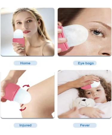 Ice Roller for Face - Gua Sha Massager for Eye Puffiness Relief | Anti-Aging Facial Skin Care Tool (Pink - Buy Online on GoSupps.com