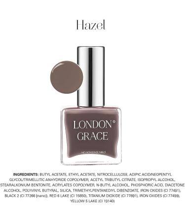 London Grace Nail Gift Set | Includes 12ml Base Hazel Polish & Top Coat | Nail Strengthener Base Coat Earthy Brown Long Lasting Vegan Eco-conscious Varnish & Chip Resistant Glossy Top Coat - Buy Online on GoSupps.com