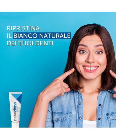  BETADENT Betadent 2 x 100 ml whitening white toothpaste. Delicate and non-abrasive restores the natural white of teeth. Fresh breath anti-plaque anti-tartar action - Buy Online on GoSupps.com
