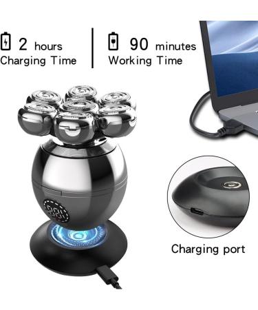 5 in 1 Electric Head Shaver for Bald Men - Cordless Waterproof Grooming Kit with Clippers Nose Trimmer & LCD Display - Buy Online on GoSupps.com