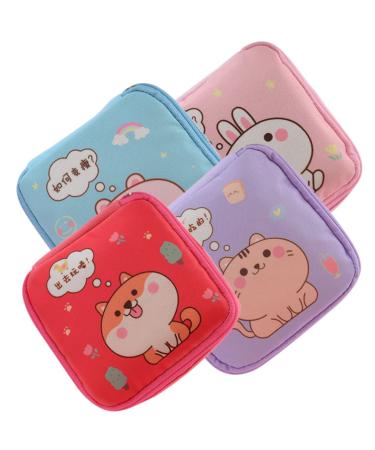 4PCs women bandage storage bag menstrual bag tampon bag women's lord container women's lord organizer wallet holder for girls napkins towels lipstick key