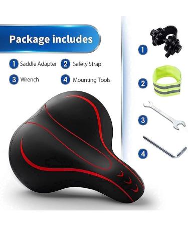 Xmifer Oversized Bike Seat - Waterproof Leather Saddle with Memory Foam Padding - Buy Online on GoSupps.com