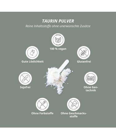 Taurin Powder 1 kg - High-Dose Vegan Taurine | Pure & Premium Quality - Fermented & Additive-Free - Buy Online on GoSupps.com