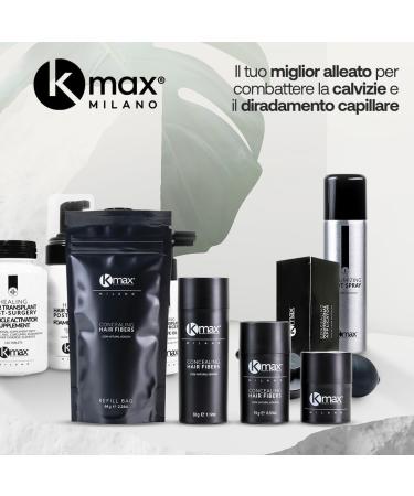  Kmax Kmax Hair Fibers Keratin fibers for hair thickening and covering baldness - Fill size (64g) - White - Buy Online on GoSupps.com