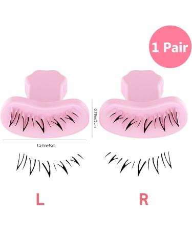 Lower Lash Stamp Eyelash Stamp for Beginner 1 Pair DIY Natural Long Lasting Lower Lash Stamp for Makeup Silicone Eyelash Stamps Tool for Woman Girls Style 2 - Buy Online on GoSupps.com