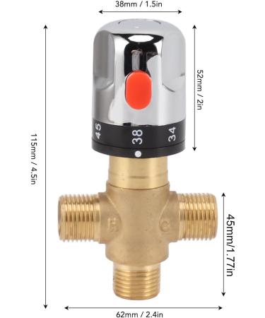 Thermostatic Mixed Valve for Home Improvement | Chrome Polished Temperature Control for Bathroom - Buy Online on GoSupps.com