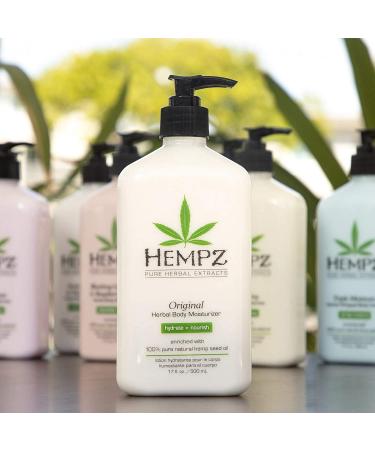 Hempz ORIGINAL Herbal Body Moisturizer 21oz - Hydrating Lotion for Soft Skin - Buy Online on GoSupps.com