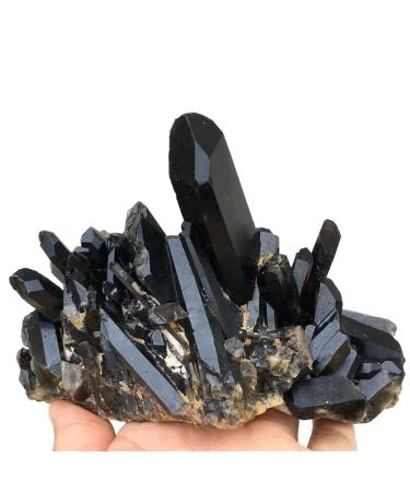 Natural Black Quartz Cluster Specimen Crystal s