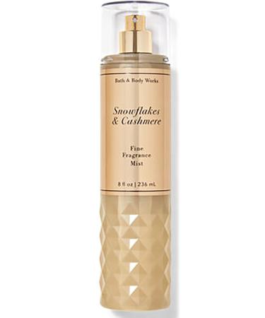 Bath & Body Works Fine Fragrance Body Spray Mist 8 fl oz / 236 mL (Snowflakes & Cashmere)