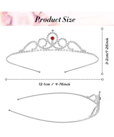 Silver Rhinestone Crystal Princess Tiara Crown - 16 Pieces for Girls Birthday, Prom, Wedding | Kids Headband for Party Pageant - Buy Online on GoSupps.com