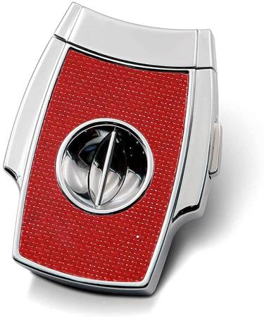 Cigar Cutter Accessories Cigar Portable V-Shaped Cigar Cigar Scissors Stainless Steel Carbon Fiber V-Shaped Blade Red