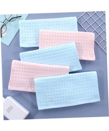 4pcs FRCOLOR Cotton Towel Set | Absorbent Makeup Remover & Facial Washcloths | Bathroom & Bath Supply Accessory | Baby Scarf | Blue - Buy Online on GoSupps.com